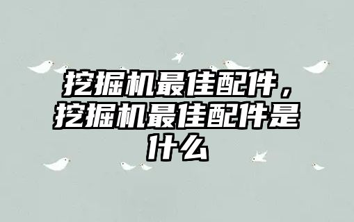 挖掘機(jī)最佳配件，挖掘機(jī)最佳配件是什么