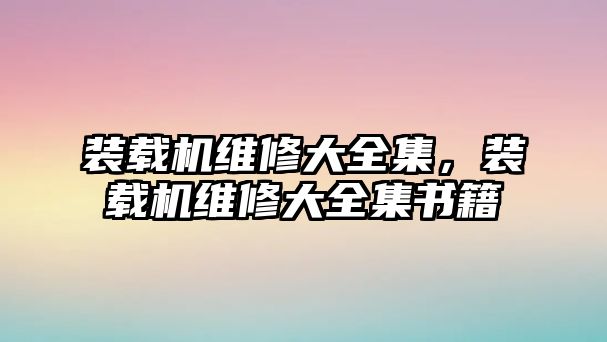 裝載機維修大全集，裝載機維修大全集書籍