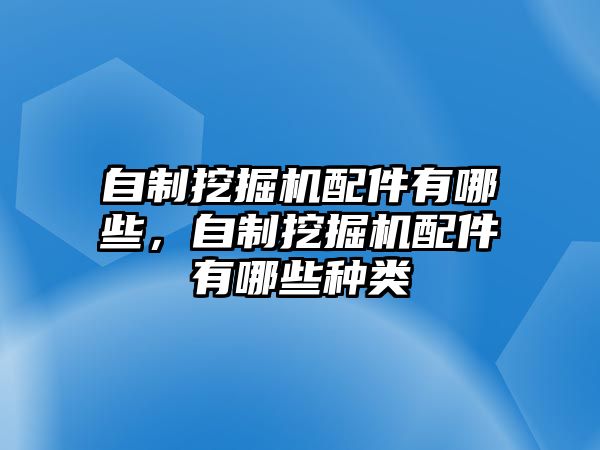 自制挖掘機(jī)配件有哪些，自制挖掘機(jī)配件有哪些種類