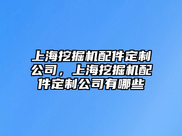 上海挖掘機配件定制公司，上海挖掘機配件定制公司有哪些