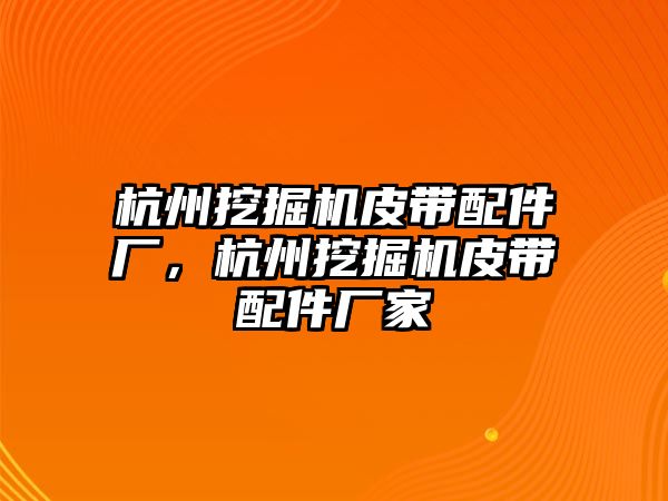 杭州挖掘機皮帶配件廠，杭州挖掘機皮帶配件廠家