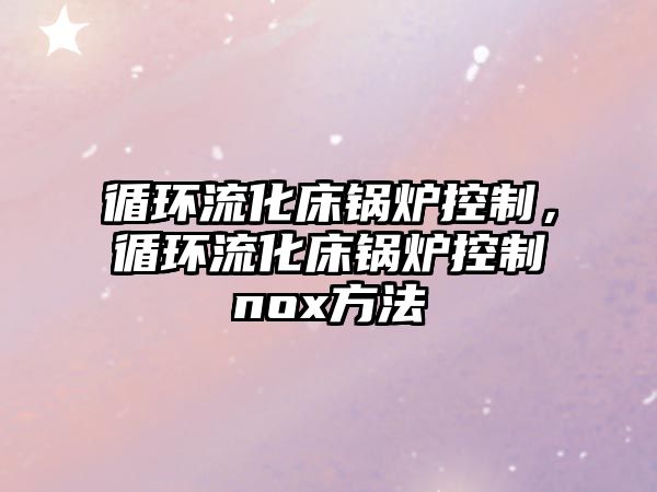 循環(huán)流化床鍋爐控制，循環(huán)流化床鍋爐控制nox方法