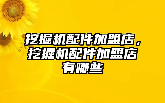 挖掘機配件加盟店，挖掘機配件加盟店有哪些