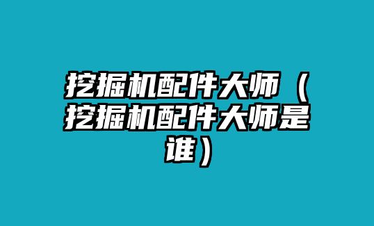 挖掘機配件大師（挖掘機配件大師是誰）