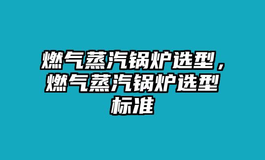 燃?xì)庹羝仩t選型，燃?xì)庹羝仩t選型標(biāo)準(zhǔn)