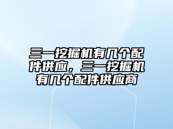 三一挖掘機(jī)有幾個(gè)配件供應(yīng)，三一挖掘機(jī)有幾個(gè)配件供應(yīng)商