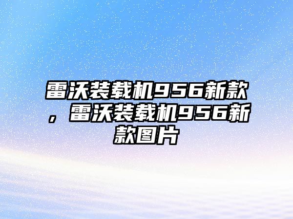 雷沃裝載機956新款，雷沃裝載機956新款圖片