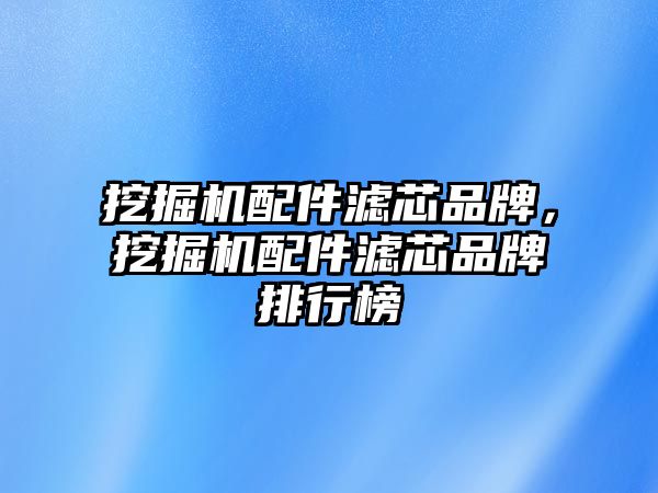 挖掘機配件濾芯品牌，挖掘機配件濾芯品牌排行榜