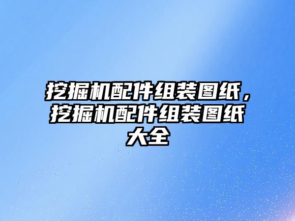 挖掘機配件組裝圖紙，挖掘機配件組裝圖紙大全