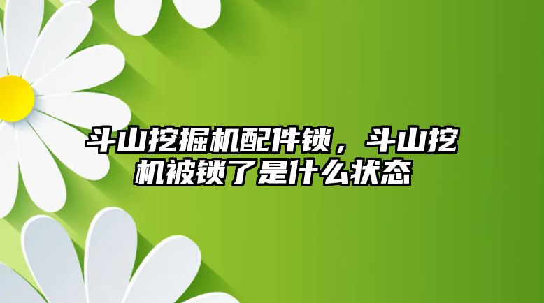 斗山挖掘機配件鎖，斗山挖機被鎖了是什么狀態(tài)