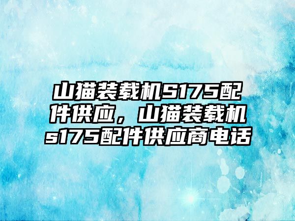 山貓裝載機(jī)S175配件供應(yīng)，山貓裝載機(jī)s175配件供應(yīng)商電話(huà)