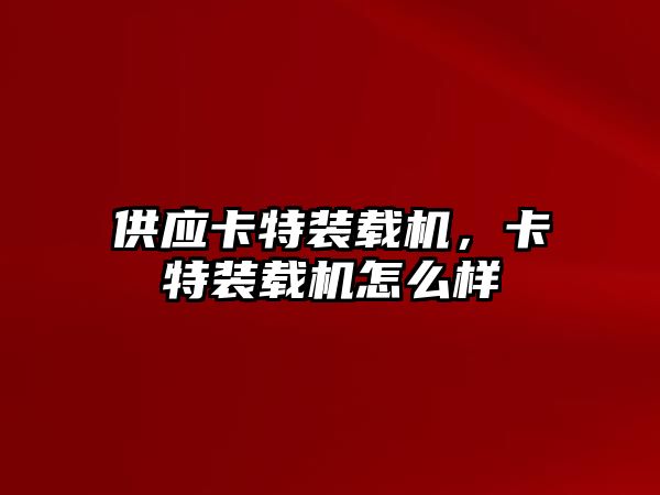 供應(yīng)卡特裝載機(jī)，卡特裝載機(jī)怎么樣