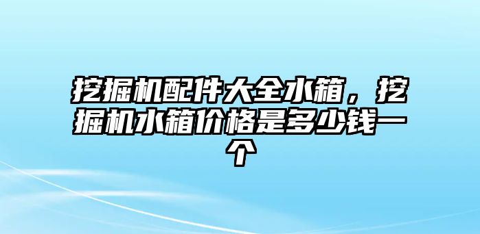 挖掘機配件大全水箱，挖掘機水箱價格是多少錢一個