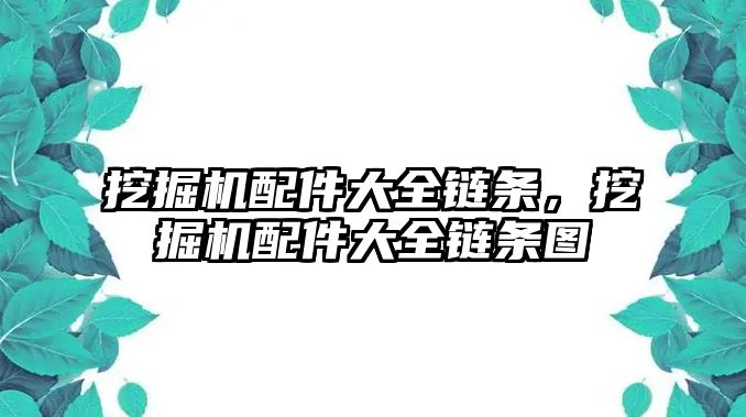 挖掘機(jī)配件大全鏈條，挖掘機(jī)配件大全鏈條圖