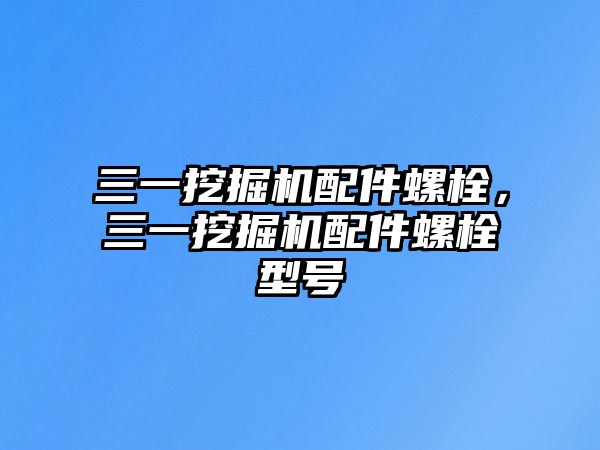 三一挖掘機(jī)配件螺栓，三一挖掘機(jī)配件螺栓型號(hào)