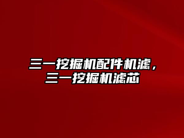 三一挖掘機配件機濾，三一挖掘機濾芯