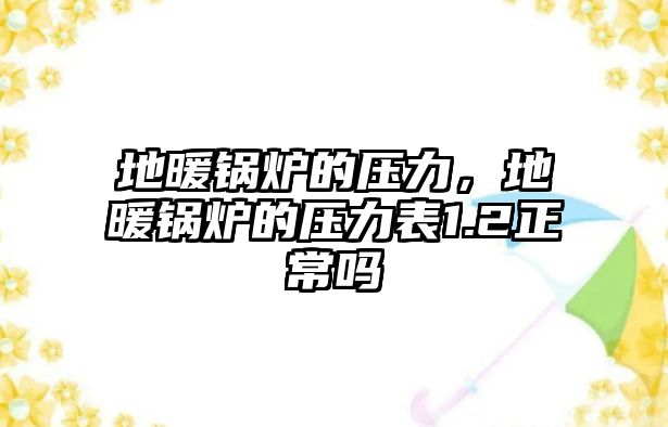 地暖鍋爐的壓力，地暖鍋爐的壓力表1.2正常嗎