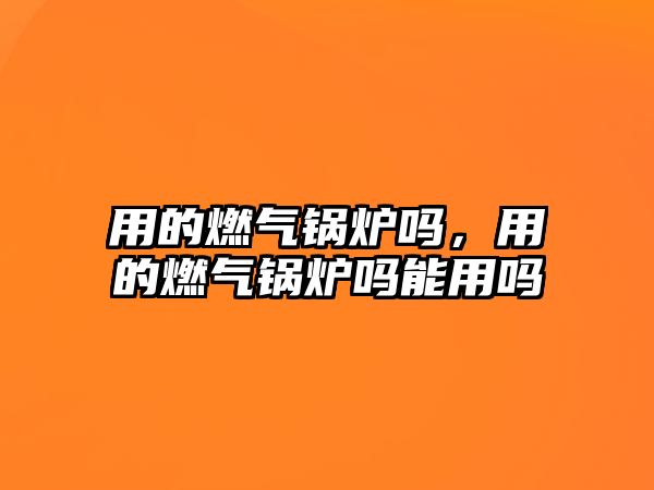 用的燃氣鍋爐嗎，用的燃氣鍋爐嗎能用嗎