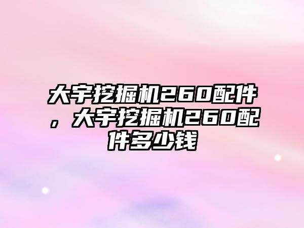 大宇挖掘機260配件，大宇挖掘機260配件多少錢