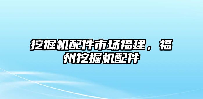 挖掘機配件市場福建，福州挖掘機配件