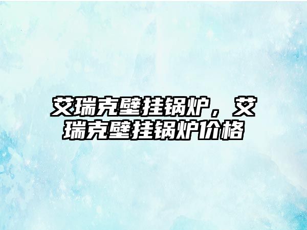 艾瑞克壁掛鍋爐，艾瑞克壁掛鍋爐價格