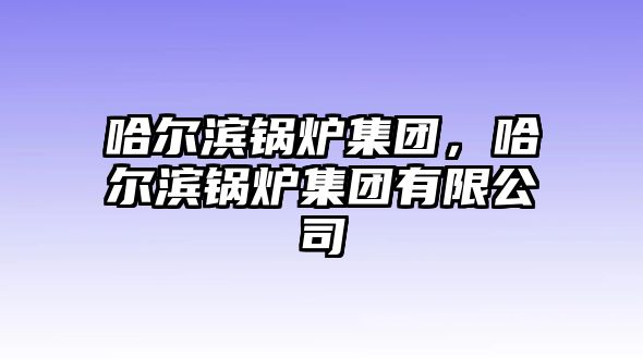 哈爾濱鍋爐集團，哈爾濱鍋爐集團有限公司