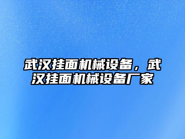 武漢掛面機(jī)械設(shè)備，武漢掛面機(jī)械設(shè)備廠家