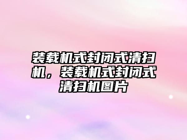 裝載機式封閉式清掃機，裝載機式封閉式清掃機圖片