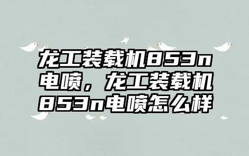 龍工裝載機(jī)853n電噴，龍工裝載機(jī)853n電噴怎么樣