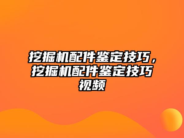 挖掘機(jī)配件鑒定技巧，挖掘機(jī)配件鑒定技巧視頻