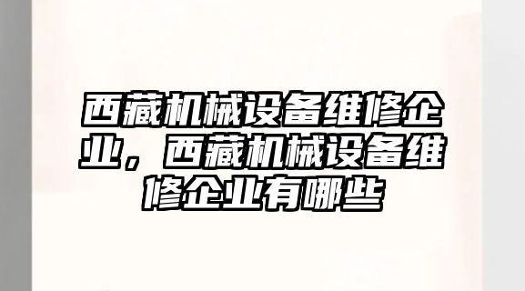 西藏機械設(shè)備維修企業(yè)，西藏機械設(shè)備維修企業(yè)有哪些