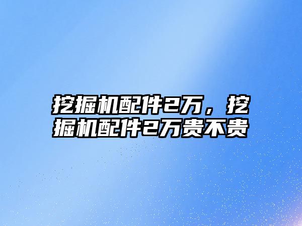 挖掘機配件2萬，挖掘機配件2萬貴不貴