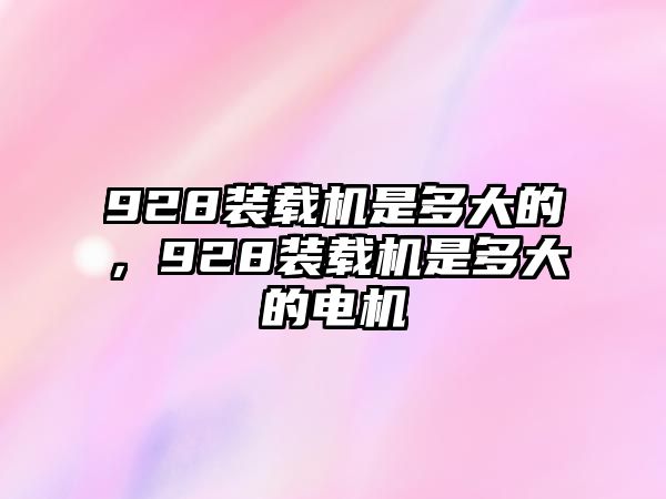 928裝載機(jī)是多大的，928裝載機(jī)是多大的電機(jī)