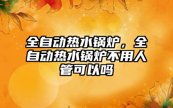 全自動熱水鍋爐，全自動熱水鍋爐不用人管可以嗎