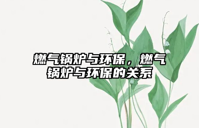 燃氣鍋爐與環(huán)保，燃氣鍋爐與環(huán)保的關(guān)系