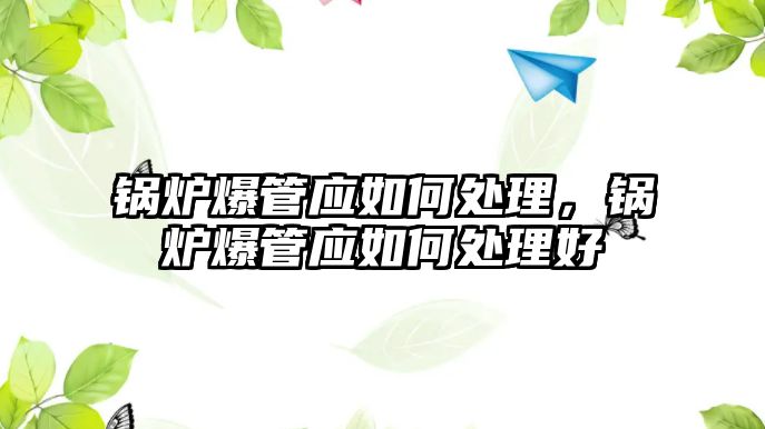 鍋爐爆管應(yīng)如何處理，鍋爐爆管應(yīng)如何處理好