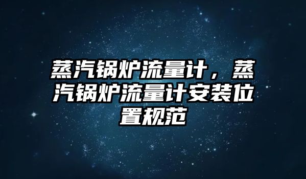 蒸汽鍋爐流量計(jì)，蒸汽鍋爐流量計(jì)安裝位置規(guī)范