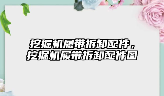 挖掘機(jī)履帶拆卸配件，挖掘機(jī)履帶拆卸配件圖