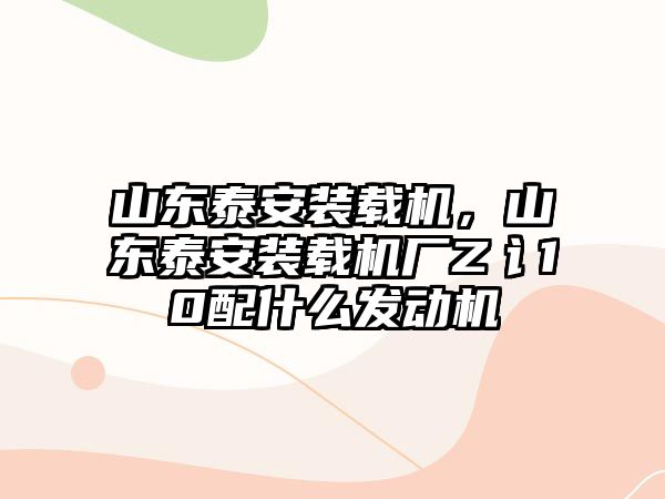 山東泰安裝載機(jī)，山東泰安裝載機(jī)廠Z讠10配什么發(fā)動機(jī)