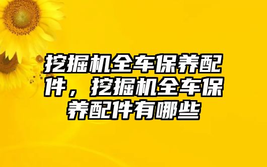 挖掘機全車保養(yǎng)配件，挖掘機全車保養(yǎng)配件有哪些