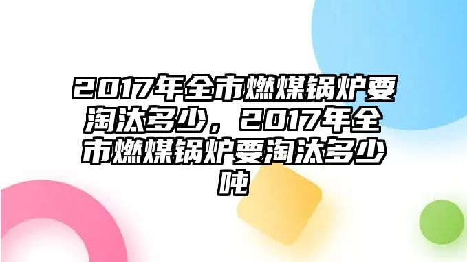 2017年全市燃煤鍋爐要淘汰多少，2017年全市燃煤鍋爐要淘汰多少噸