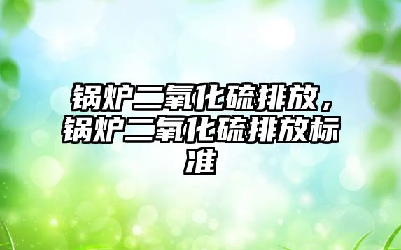 鍋爐二氧化硫排放，鍋爐二氧化硫排放標準