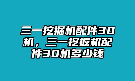 三一挖掘機配件30機，三一挖掘機配件30機多少錢