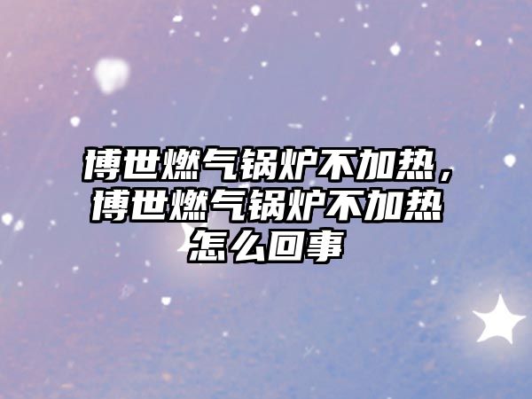 博世燃?xì)忮仩t不加熱，博世燃?xì)忮仩t不加熱怎么回事