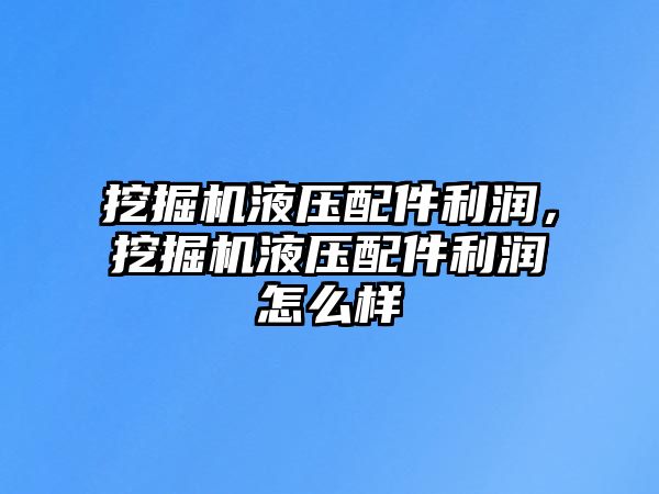 挖掘機液壓配件利潤，挖掘機液壓配件利潤怎么樣