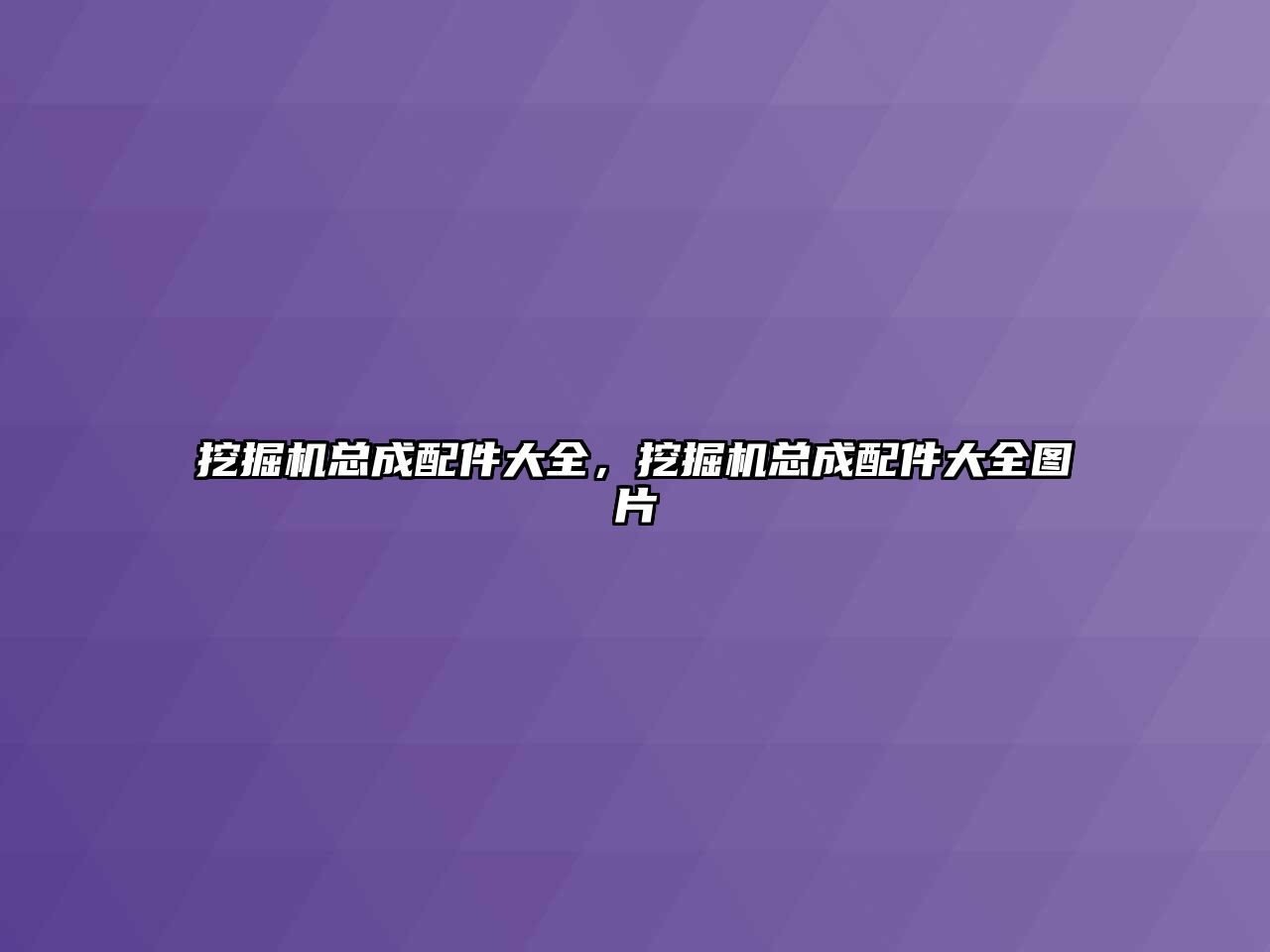 挖掘機總成配件大全，挖掘機總成配件大全圖片