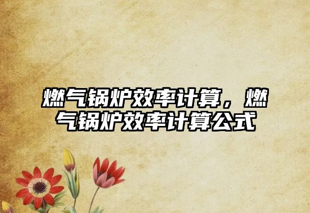 燃?xì)忮仩t效率計(jì)算，燃?xì)忮仩t效率計(jì)算公式