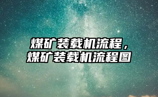 煤礦裝載機流程，煤礦裝載機流程圖