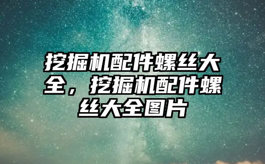 挖掘機配件螺絲大全，挖掘機配件螺絲大全圖片