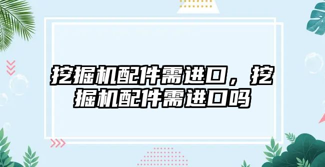 挖掘機配件需進口，挖掘機配件需進口嗎